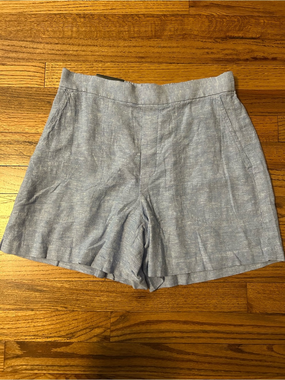 Banana Republic Factory Light Blue Linen-Blend Women's Shorts